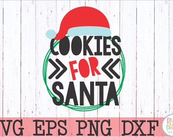 Christmas Plate SVG, DXF, EPS christmas cut file cookies for santa svg cookies for santa cut file  christmas svg santa snacks svg