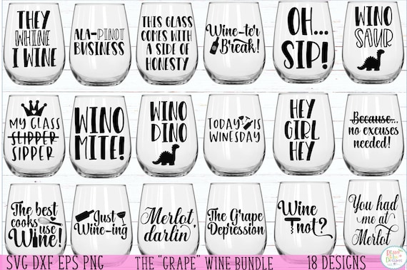 Download Wine Svg Dxf Eps Wine Cut File Wine Bundle Svg Bundle Etsy