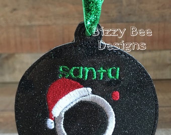 Santa Cam Embroidery design  ITH santa cam design christmas feltie embroidery ornament santa cam ornament design santa cam embroidery design