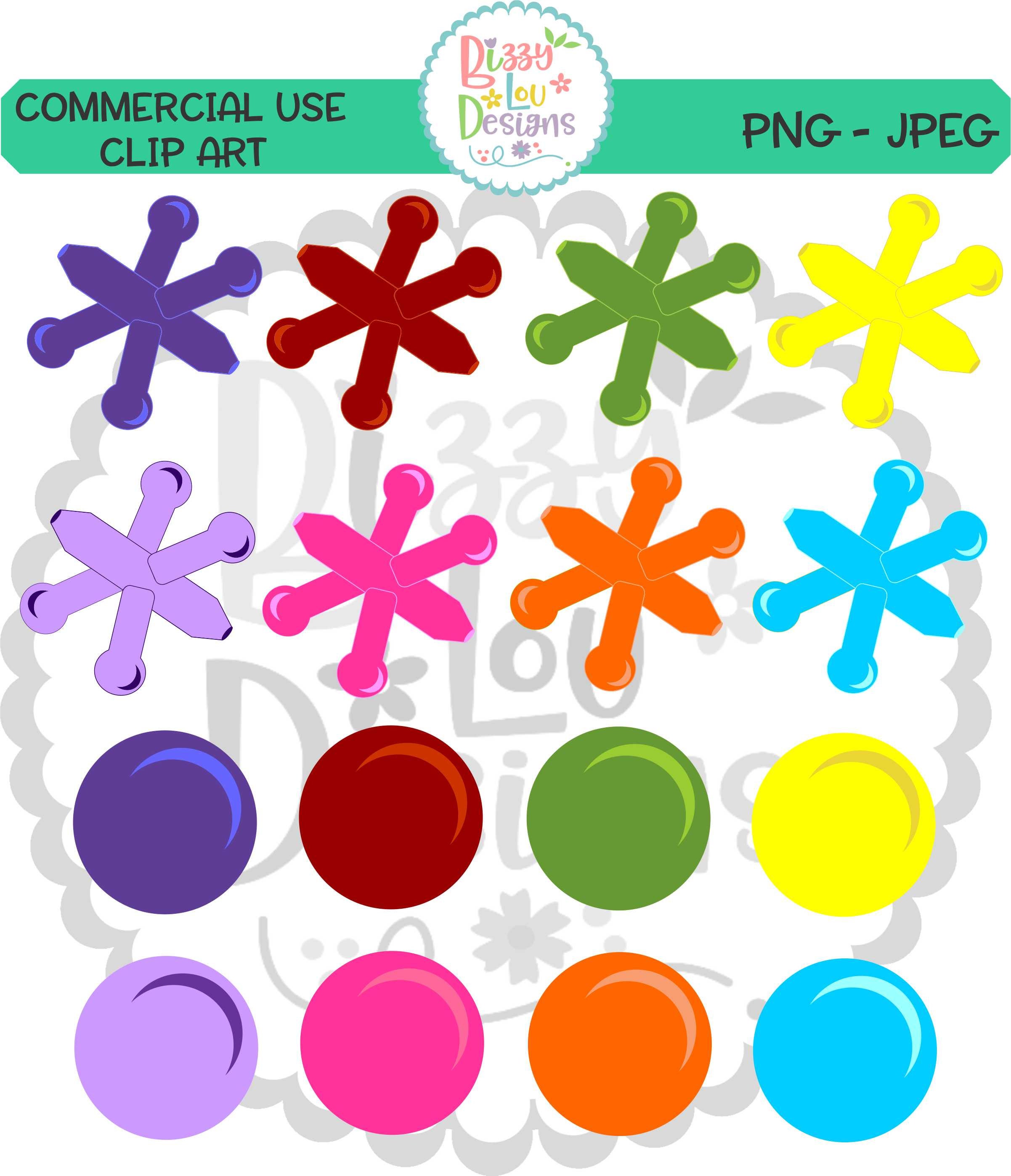 Jacks clip art jacks game design jacks commercial clip art jax Etsy