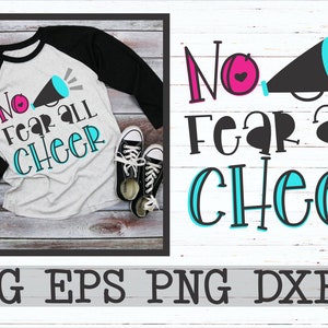 no fear cheer SVG DXF EPS cheer cut file cheerleading svg athelte svg cheer design cheerleading cut file dance cheer svg cheer svg svg cheer