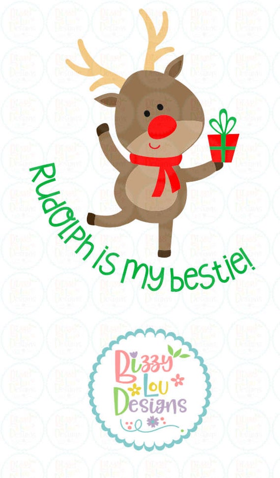 Christmas SVG DXF EPS christmas cut file rudolph svg | Etsy