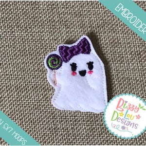 Mädchen Feltie Gespenst Mädchen Feltie Herbst Feltie Stickmuster Halloween Feltie Geist Feltie Stickerei ITH Geist Feltie Planer filzeier Geist