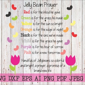 Jellybean prayer SVG, DXF, EPS easter cut file jelly bean svg vinyl svg canvas designs easter avg religous svg jelly bean prayer printable