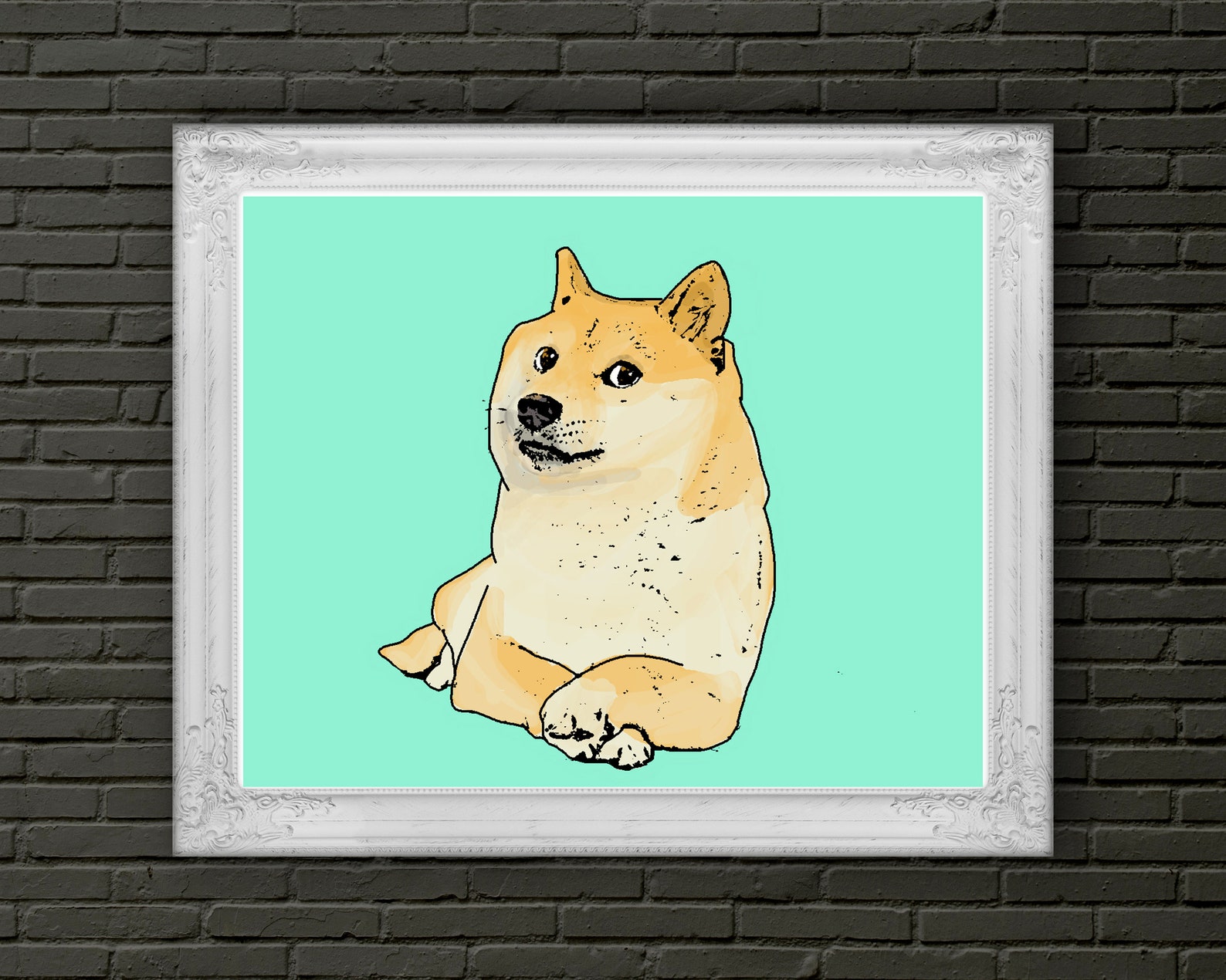 Doge Dog Pop Art // Dogecoin Doge Dog Art Print - Etsy