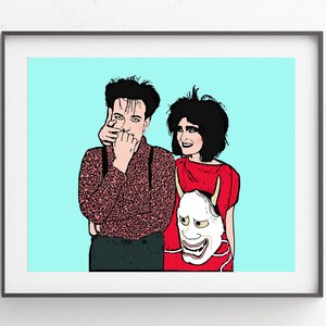 The Cure Inspired Pop Art Robert Smith Siouxsie Sioux 8x10 Print