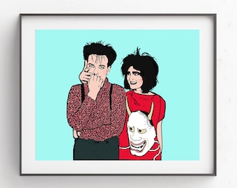 The Cure Inspired Pop Art Robert Smith Siouxsie Sioux 8x10 Print