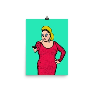 Divine Pink Flamingos Matte Poster