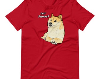 Doge Dogecoin Stonk Short-sleeve Unisex T-shirt - Etsy