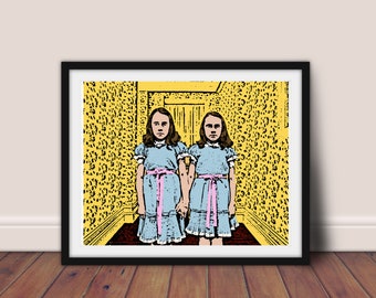 The Shining Fan Art Print // Horror Art // Cult Film Art // Horror Film 8x10 // Kubrick