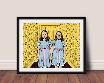 The Shining Fan Art Print // Horror Art // Cult Film Art // Horror Film 8x10 // Kubrick