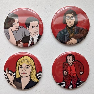 Twin Peaks Magnet Set // Twin Peaks Art / Twin Peaks Pop Art Gift