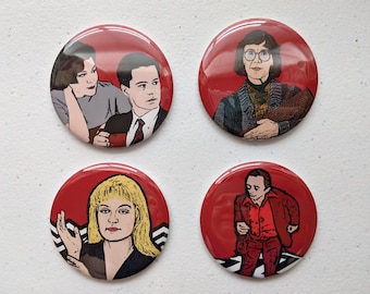 Twin Peaks Magnet Set // Twin Peaks Art / Twin Peaks Pop Art Gift