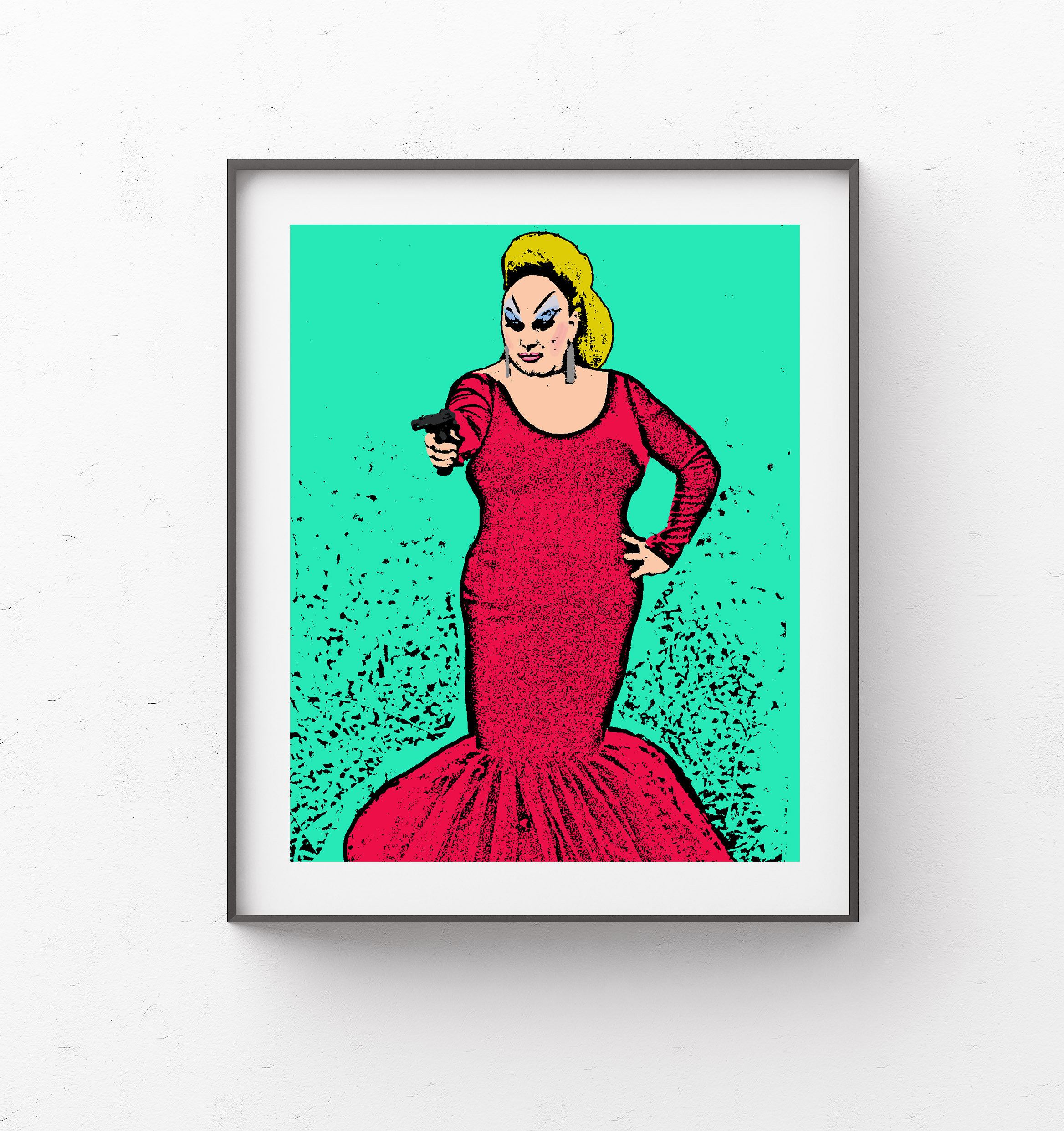 divine pink flamingos dress "THAT DRESS!" Van Smith for in 'Pink Flamingos' Printed on both sides John Waters Divine Trash Page