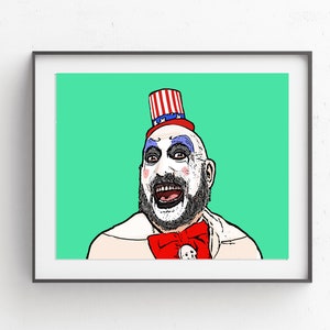 Kapitän Spaulding Fan Kunstdruck / / Haus von 1000 Leichen Horror-Kunst / / Rob Zombie Haus von 1000 Leichen