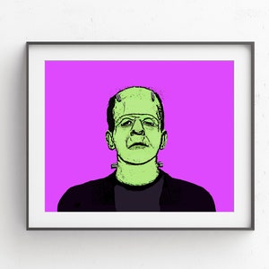 Frankenstein Universal Monsters Horror Art // Frankenstein Pop Art