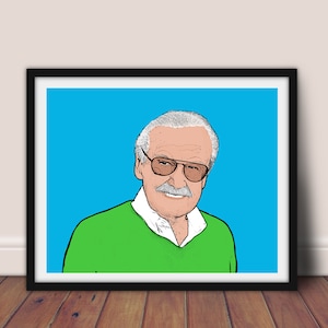 Stan Lee Pop Art // Stan Lee 8x10 Imprimer
