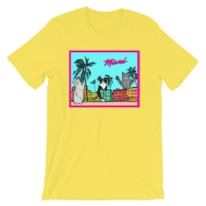 Miami Cats Pop Art Short-Sleeve Unisex T-Shirt