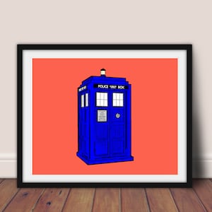 Doctor Who Tardis Pop Art // Tardis Art Print // Doctor Who