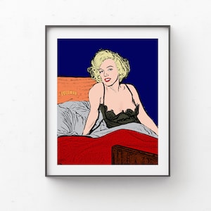 Marilyn Monroe Pop Art // Some Like it Hot Art // Marilyn Monroe 8x10 Print