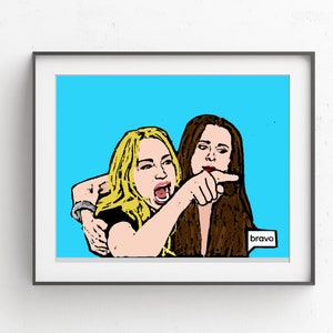 Housewives Cat Meme Print // Woman Yells at Cat Meme art