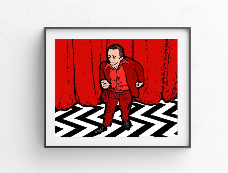 Twin Peaks Art // Man From Another Place Portrait // Twin | Etsy