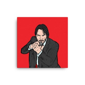 John Wick Canvas Art // Keanu Reeves John Wick Pop Art Canvas