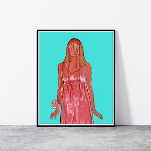 Carrie Horror Fan Art Print // Stephen King Horror Art // Cult Film Art // Horror Film 8x10