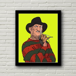 Nightmare on Elm Street Poster // Freddy Krueger Art // Horror 8x10