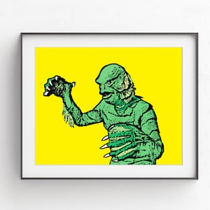 Creature from the Black Lagoon Universal Monsters Horror Art // Gilman Pop Art