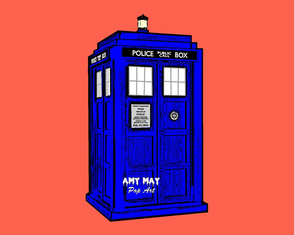 Doctor Who Tardis Pop Art // Tardis Art Print // Doctor Who - Etsy