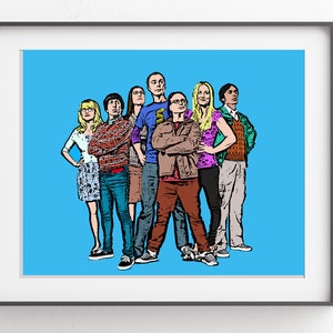 Big Bang Theory Pop Art // Big Bang Theory Art // Big Bang Theory 8x10 Print