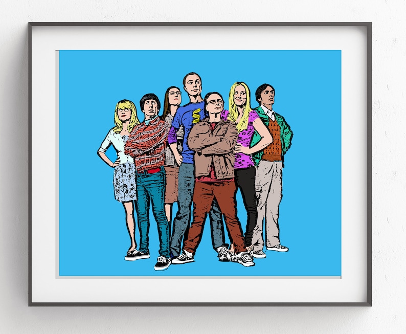 Big Bang Theory Pop Art // Big Bang Theory Art // Big Bang Theory 8x10 Print image 1