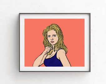 Buffy the Vampire Slayer Art Print // Buffy Sarah Michelle Gellar TV Pop Art