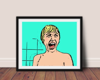 Psycho Pop Art // Hitchcock // Janet Leigh // Classic Horror // Pop Art