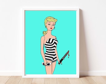 Barbie Horror Pop Art Print // Barbie Doll Horror 8x10 Print // Barbie Art