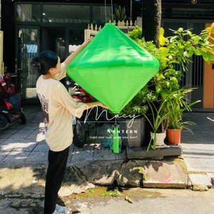 Hoi An Bamboo Lantern: Waterproof Fabric Ceiling Lamp (130cm)