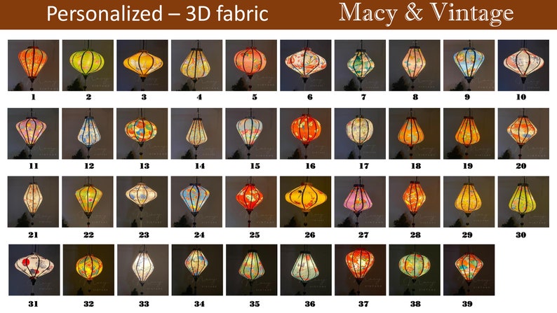 Vietnamese lanterns 35cm Waterproof lanterns Make to order Wedding decoration. Home lamp. Garden decoration. Lantern outdoor image 2