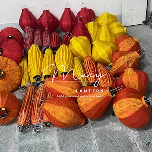 50pcs Hoi An Bamboo Lantern size 40cm: Red, Yellow, Orange Wedding Decor