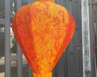 Hoi An Bamboo Silk Lantern (47cm): Customizable Wedding Decor