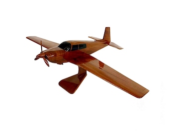 Mooney M20 - 13" x 16"  x 9" - The most Al Mooney successful - Wooden handmade airplane - Airplane lovers, Grear pilot gift