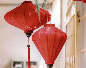 Set of 2 Bamboo Silk Wedding Lanterns - Custom 47cm