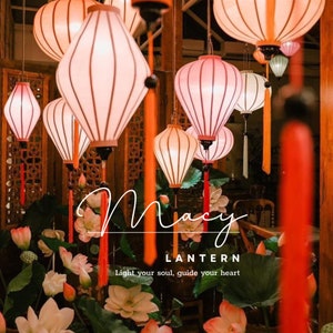 4pcs bamboo lanterns 35cm Mix pastel color tone and mix shape Lantenr for restaurant Lantern for home decorate Lantern for wedding image 8