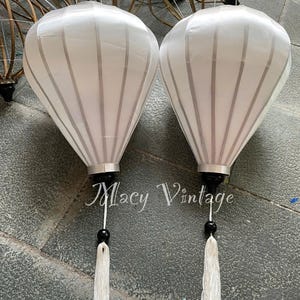 Set 2 Authentic Hoi An  bamboo lanterns 70cm - Waterproof outdoor lanterns - Ceiling lamp - Wedding lamp - Lantern for home - Garden lantern