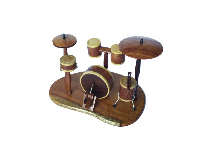 Wooden drum set handmade 7.8 x 7.4 x 7.4 Etsy