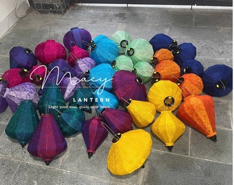 Hoi An Silk Lanterns (set 40pcs, mix size): Vietnamese Wedding & Restaurant Decor