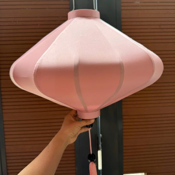 Hoi An Silk Lantern 53cm – Blush Tone Color - Home lamp - Wedding Patio Garden decor