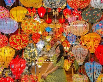 Hoi An Bamboo Lanterns size 40cm (Set of 40): Vietnamese Wedding & Party Decor