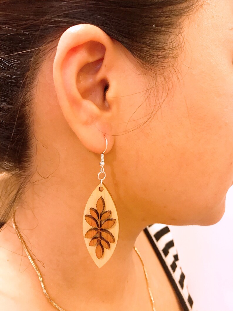 Wooden jewelry earrings designs Vietnam landscape Phu Quoc | Etsy