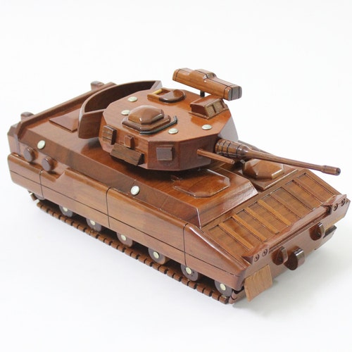 M2/M3 Bradley shops model - Bradley Fighting Vehicle - Wooden military tank model - 14